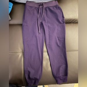 Mandala jogger scrub pant eggplant XS Petite EUC barely used